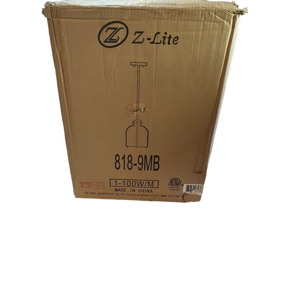 Z-Lite 818-9MB Pearson 1 Light 10 inch Matte Black Pendant Ceiling Light - Picture 13 of 16